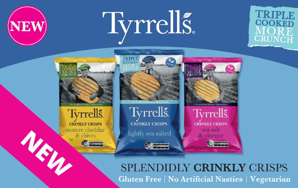 Tyrrells Splendidly Crinkly Crisps MyBrandz New Products at Your Fingertips