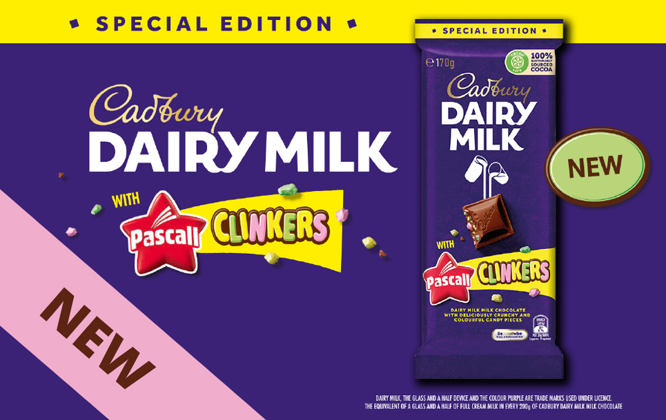Cadbury Dairy Milk Chocolate Blocks with Pascall Clinkers - MyBrandz