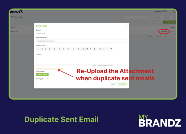 re-upload attachement when duplicate sent emails